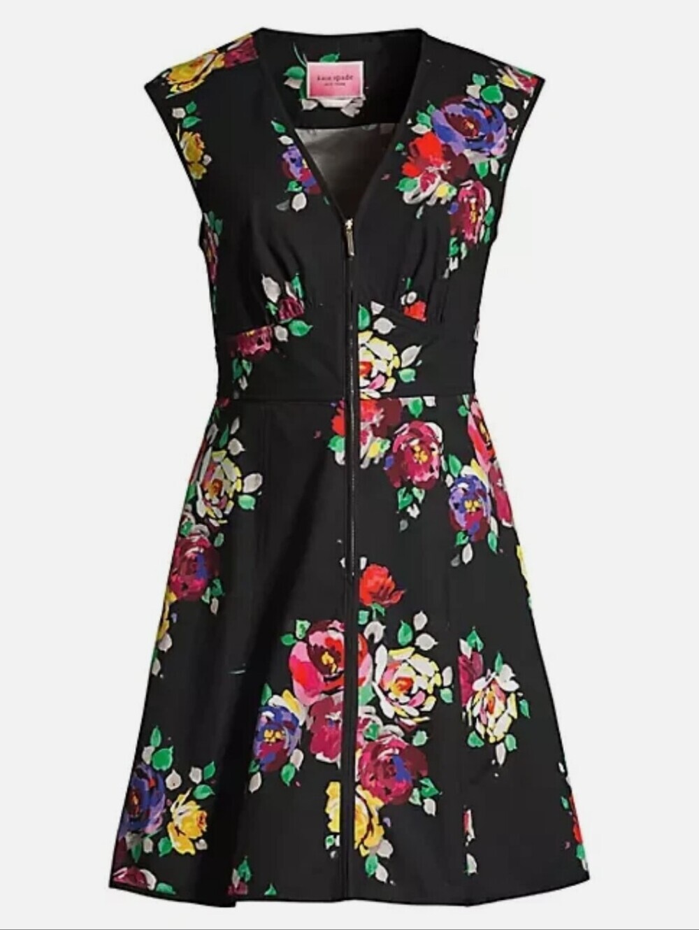 Kate Spade New York Rare Roses Sleeveless Poplin Dress Size 10